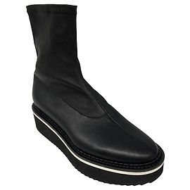 Botas de plataforma em couro stretch preto Robert Clergerie Preto