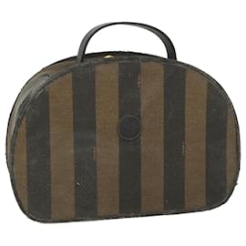 Fendi-Sac à main en toile Fendi Pecan noir et marron-Noir