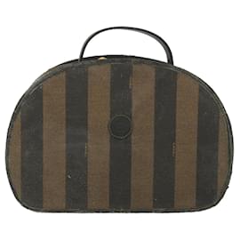 Fendi-Sac à main en toile Fendi Pecan noir et marron-Noir