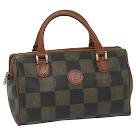 Fendi-Sac Boston en toile Pecan Fendi noir et marron-Noir