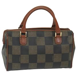 Fendi-Sac Boston en toile Pecan Fendi noir et marron-Noir