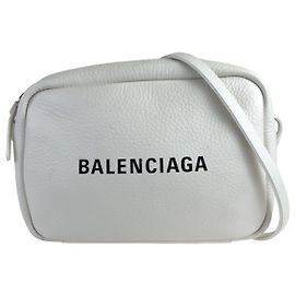 Balenciaga Everyday Leather Shoulder Bag White