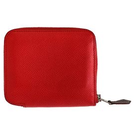Hermès Portafoglio compatto Hermes Azap Silk'in Rosa Texas con hardware in argento Rosa