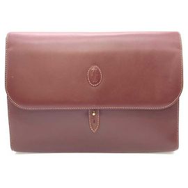 Borsa clutch in pelle Must di Cartier Marrone