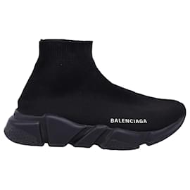 Balenciaga-Balenciaga Speed Trainer Shoes in Black Polyester-Black
