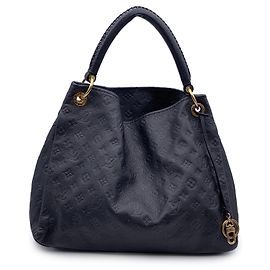 Louis Vuitton Dunkelmarineblauer Monogramm Empreinte Artsy MM Tote Bag Blau