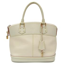 Louis Vuitton-Louis Vuitton Suhali Lockit PM Handbag-White