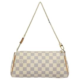 Louis Vuitton-Louis Vuitton Damier Azur Eva Shoulder Bag 2Way-White