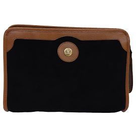 Valentino Garavani Valentino Clutch Bag Suede Black Black