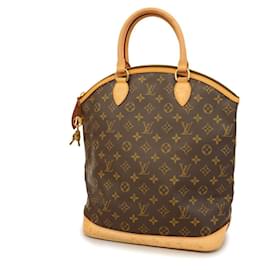 Louis Vuitton-Louis Vuitton Monogram Lockit Vertical Handbag-Brown