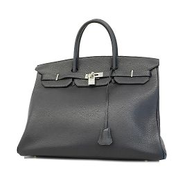 Hermès Bolso Hermes Birkin 40 en azul índigo Azul