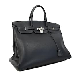 Hermès-Hermes Birkin 40 Handbag in Blue Indigo-Blue