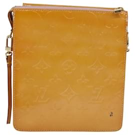 Louis Vuitton-LOUIS VUITTON Monogram Vernis Motto Pouch Marshmallow Pink M91312 LV Auth 86324-Other
