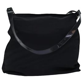 GUCCI Shoulder Bag Nylon Black Silver 012 2122 0161 8 Auth ep5178 Black Silvery