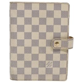 Louis Vuitton-LOUIS VUITTON Damier Azur Agenda MM Day Planner Cover R20707 LV Auth 86188-Other