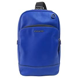 Coach-Coach C2931 Body Bag Leather Men's Sling Bag-Blue