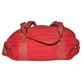 Emporio Armani Red Cloth Handbag Red