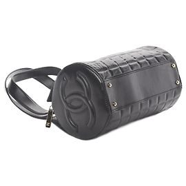 Borsa Chanel trapuntata Choco Bar nera Nero
