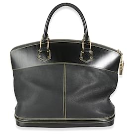 Louis Vuitton-Louis Vuitton Black Leather Suhali Lockit MM-Black