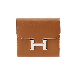 Hermès Hermes Constance Compact Bi-fold Wallet Brown