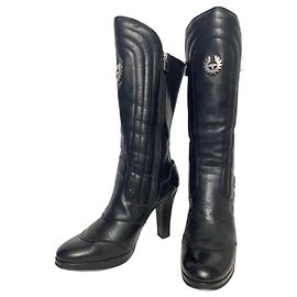 Botas Ankle Belstaff Sidney em couro acolchoado preto Preto