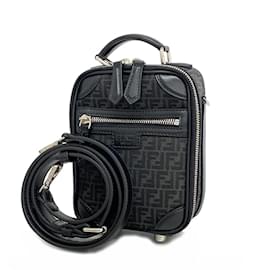 Fendi-Fendi Zucchino Shoulder Bag-Black