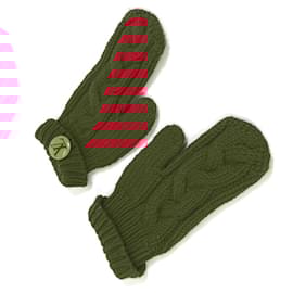 Louis Vuitton-Louis Vuitton Red Wool Gloves-Red