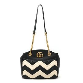Gucci GG Marmont gesteppte Tote-Bag Schwarz Roh