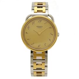 Hermès-Hermes Arceau Gold Dial Quartz Wristwatch-Other