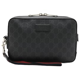 Gucci-Gucci GG Supreme Webbing Line Pouch-Black,Red,Dark grey,Navy blue
