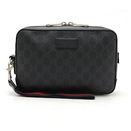Gucci-Gucci GG Supreme Webbing Line Pouch-Black,Red,Dark grey,Navy blue