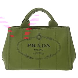 Prada-Prada Canapa Tote Handbag-Red
