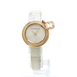 Relógio Charm Van Cleef & Arpels em ouro rosa e couro Outro