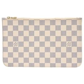 Louis Vuitton-Louis Vuitton Damier Azur Neverfull Pouch-Black,White,Blue