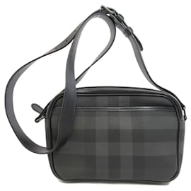 Burberry-Burberry Black PVC Shoulder Bag-Black