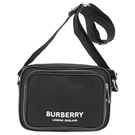 Burberry-Burberry Black Nylon Shoulder Bag-Black