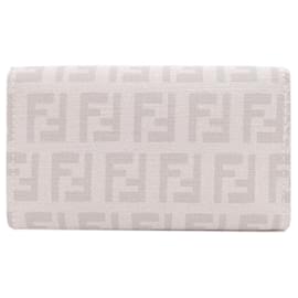 Fendi-Fendi Zucca Pattern Key Case-White