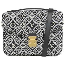 Louis Vuitton-Louis Vuitton M57272 Pochette Metis MM Handbag-Black,White