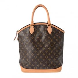 Louis Vuitton-Louis Vuitton Monogram Lockit Vertical Handbag-Brown,Monogram