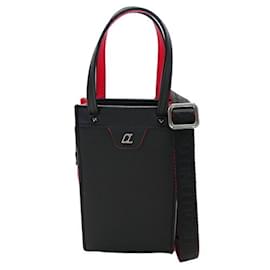 Christian Louboutin-Christian Louboutin Leather Shoulder Handbag-Black,Red