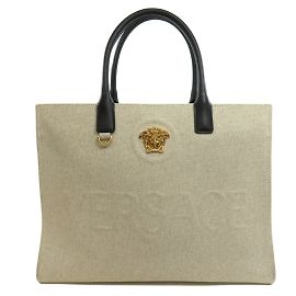 Versace Canvas Tote Bag Weiß