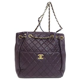 Bolsa de Ombro Matelassé Chanel Roxo