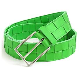 Bottega Veneta-Bottega Veneta Maxi Intrecciato Belt Green-Green