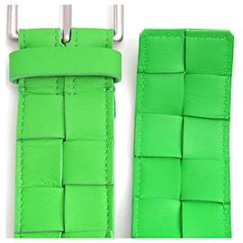Bottega Veneta-Bottega Veneta Maxi Intrecciato Belt Green-Green