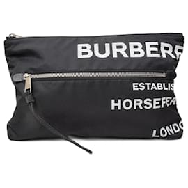 Burberry-Burberry Nylon Clutch Bag-Black