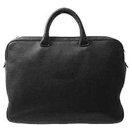 Bottega Veneta-Bottega Veneta Intrecciato Leather Business Shoulder Bag-Black