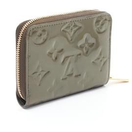 Louis Vuitton-Louis Vuitton Monogram Vernis Zippy Coin Purse Leather Coin Case-Brown