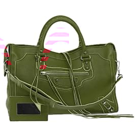Balenciaga-Balenciaga City Hand Bag Leather 2Way Red-Red