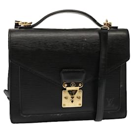 Louis Vuitton-Louis Vuitton Epi Monceau 28 Hand Bag Black-Black