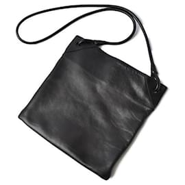 Bottega Veneta-Bottega Veneta Vintage Leather Shoulder/Messenger Bag, Black-Black